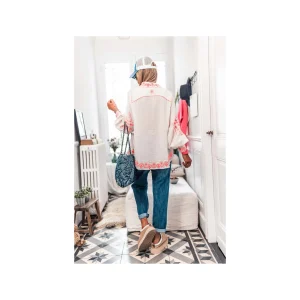 Grungemama Blouse Alima Blanc/rose