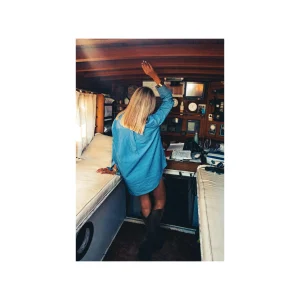 Grungemama Chemise Moby Bleu