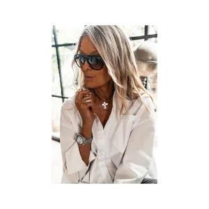 Grungemama Collier Cruz Silver