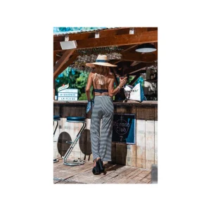 Grungemama Pantalon Stripe Noir / Blanc