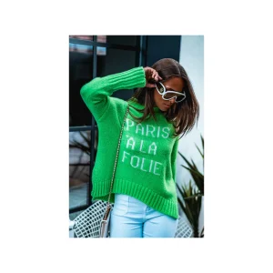 Grungemama Pull Alafolie Vert Fluo
