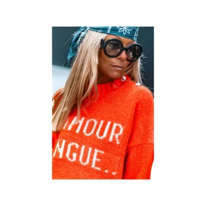 Grungemama Pull Amourdingue Orange Fluo