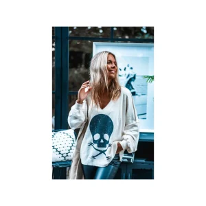 Grungemama Sweat Banditas Skully Ecru/noir