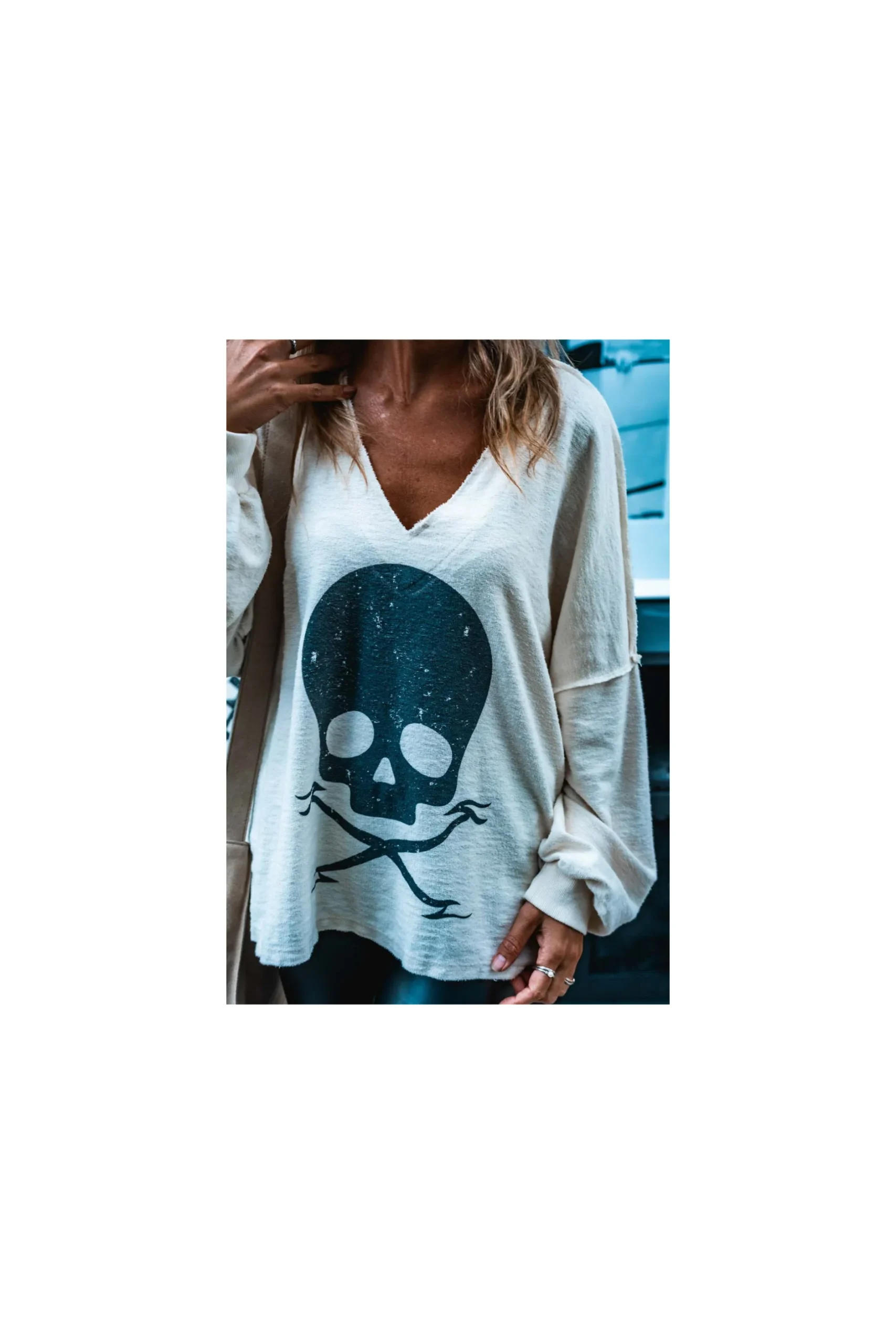 sweat_banditas_skully_ecr_3.webp Grungemama Sweat Banditas Skully Ecru/noir